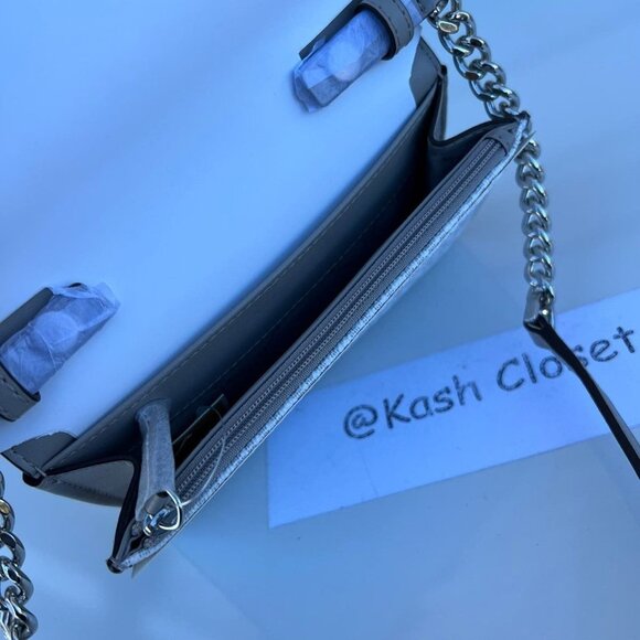 Michael Kors phone crossbody clutch purse medium jet set travel bright white - Picture 4 of 8